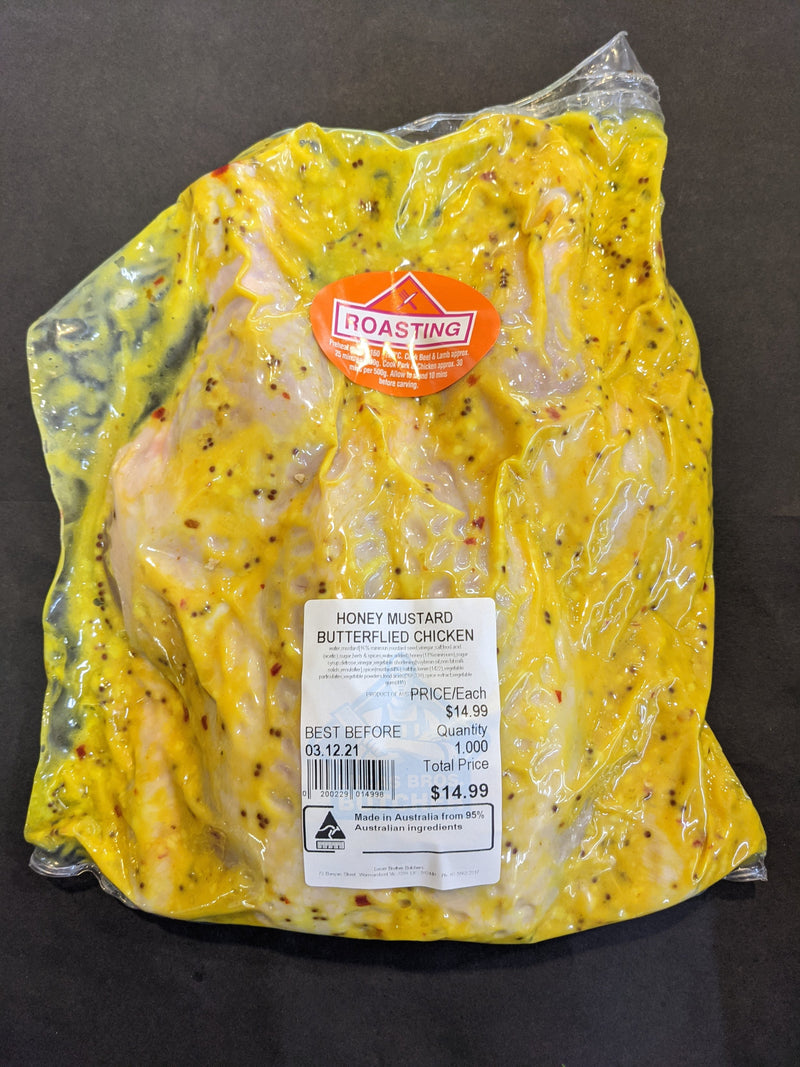 Honey mustard butterflied chicken